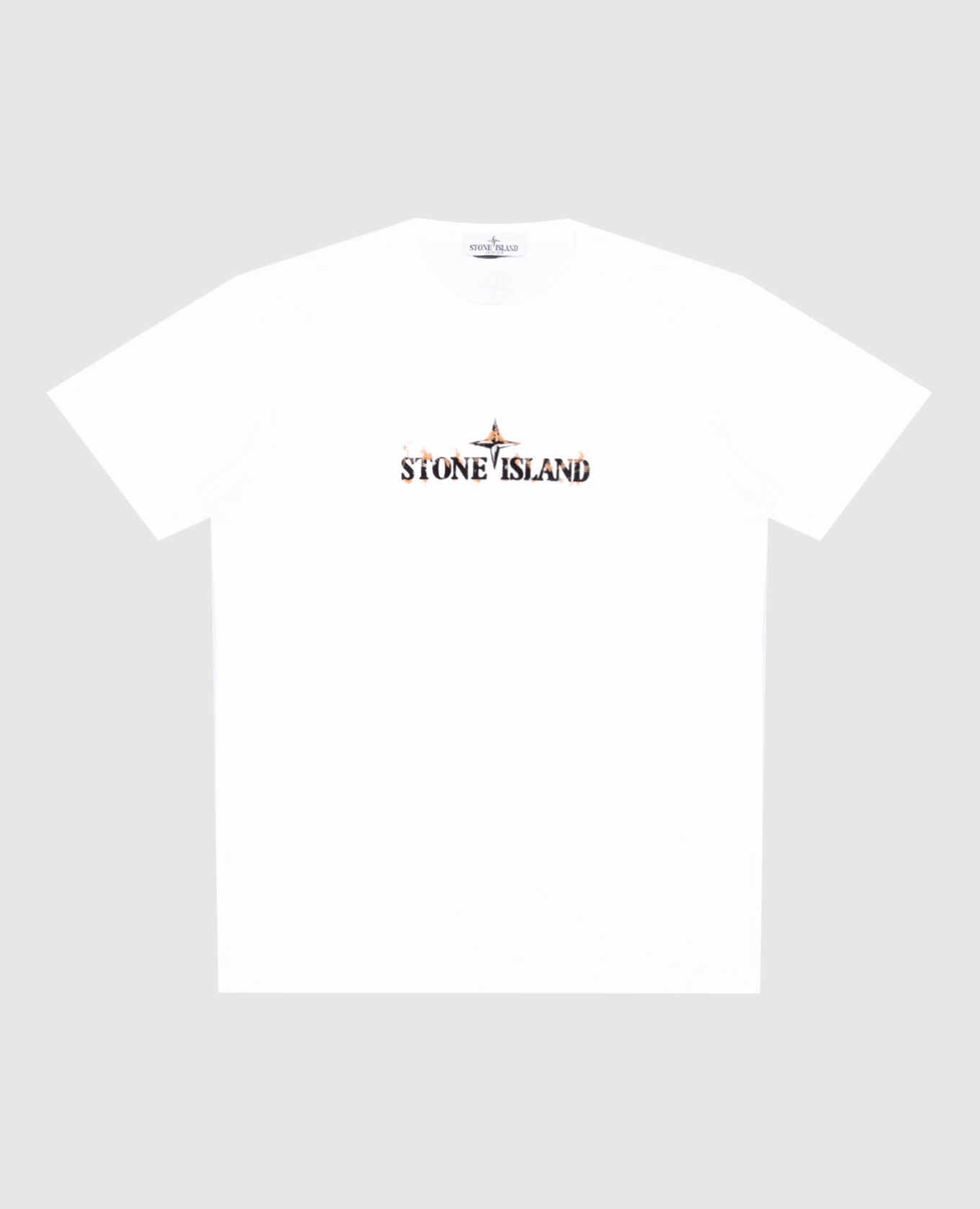 

Children's white t-shirt with logo print Stone Island, Белый