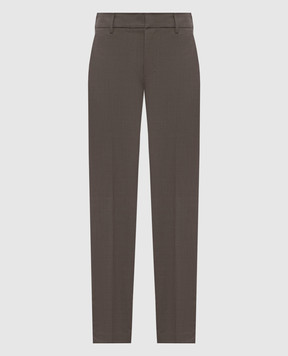 Brunello Cucinelli Brown wool pants MPW07P8584
