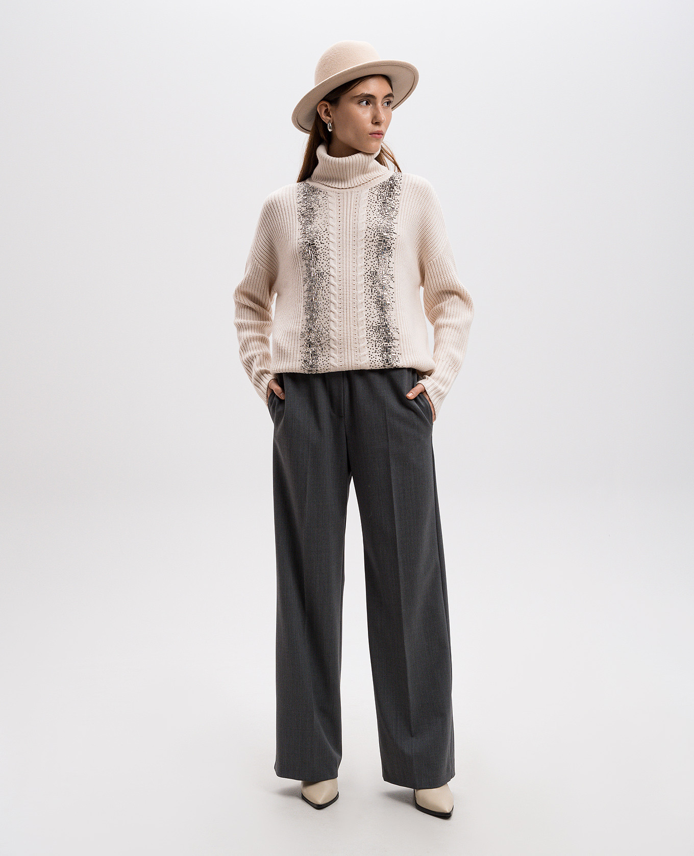 

ORCA beige wool sweater with crystals Max Mara