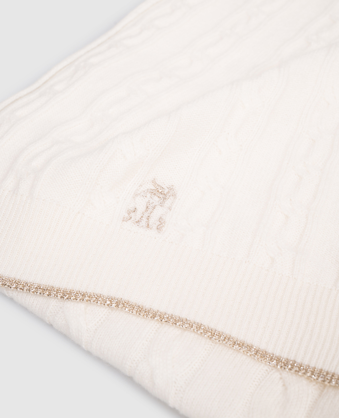 Children's white cashmere scarf Brunello Cucinelli 2