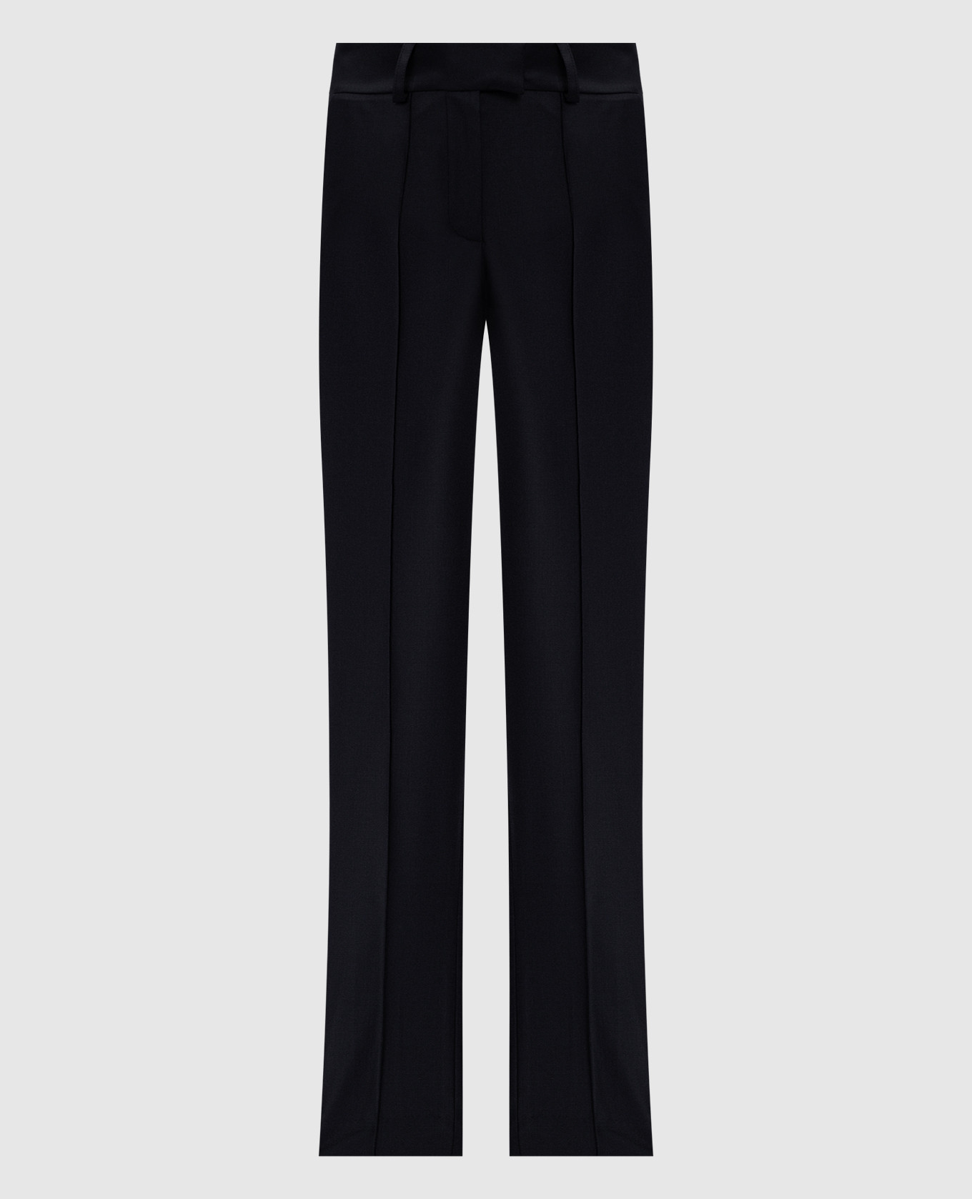 Black wool pants with slits Materiel