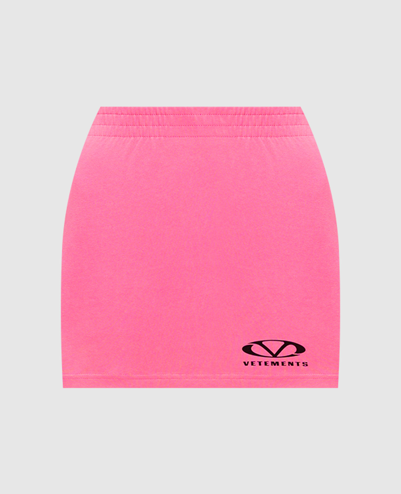 

Pink logo print mini skirt Vetements