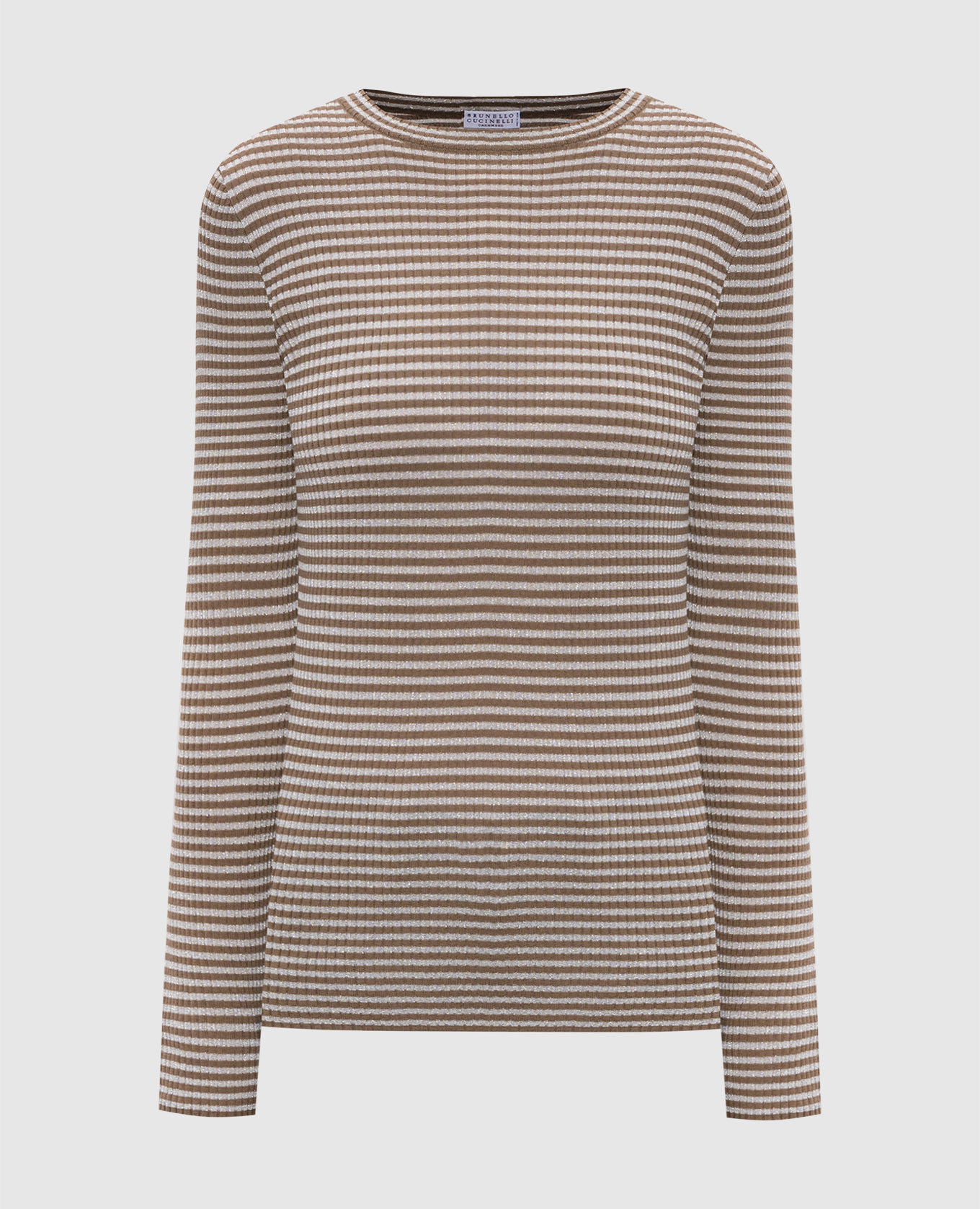 

Brown ribbed wool and cashmere jumper Brunello Cucinelli