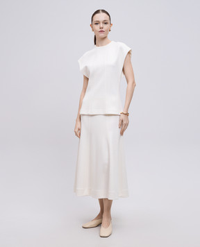 Jil Sander White top with accent stitching J02NC0264J20232