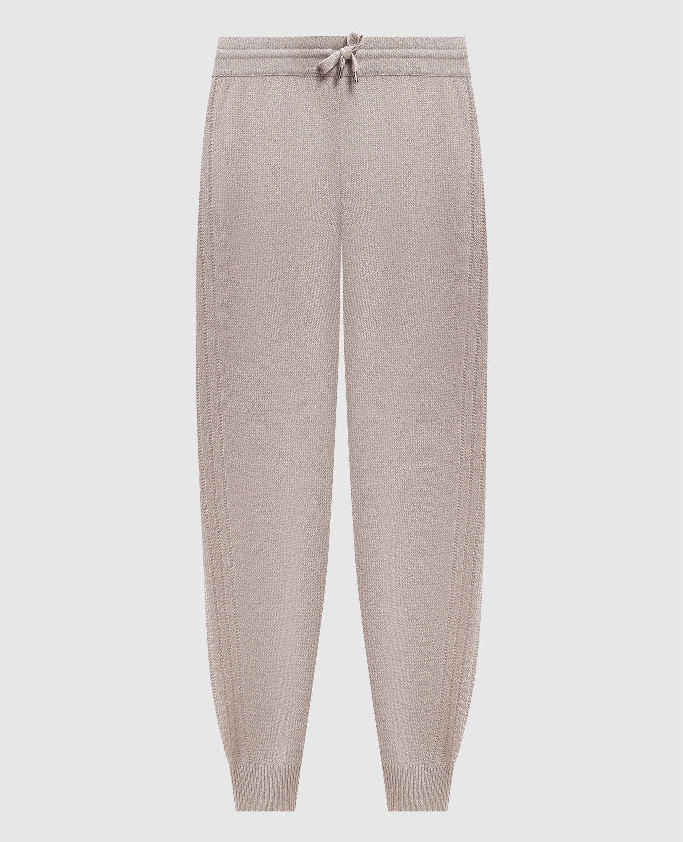 MooRER Zabry beige sweatpants in wool and cashmere