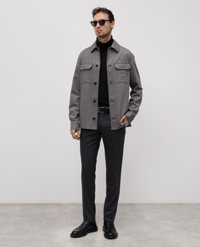 Slowear Gray wool and cashmere shirt 63I0304932A