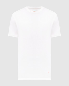 ISAIA White T-shirt with silk MCI154JP001
