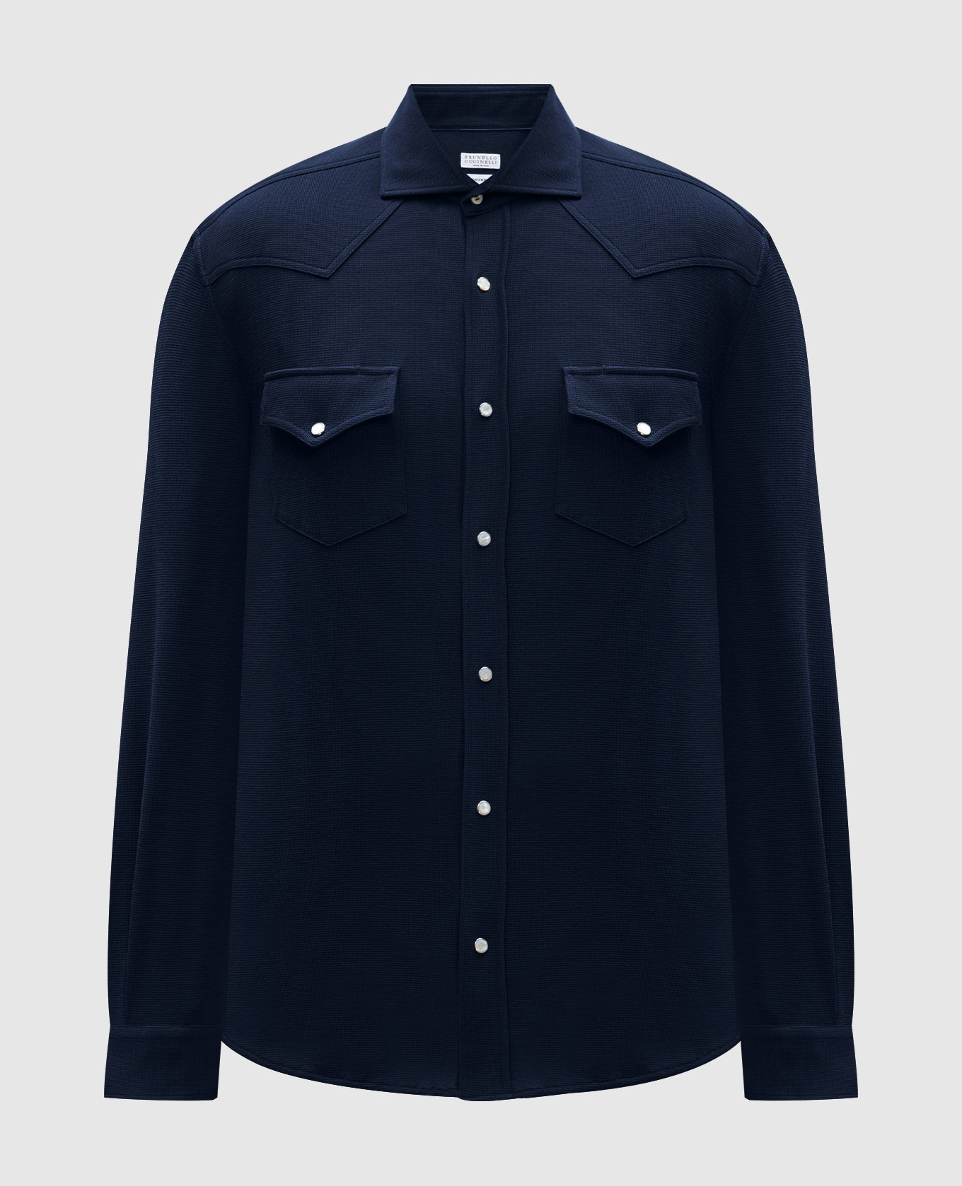 

Blue shirt with silk Brunello Cucinelli
