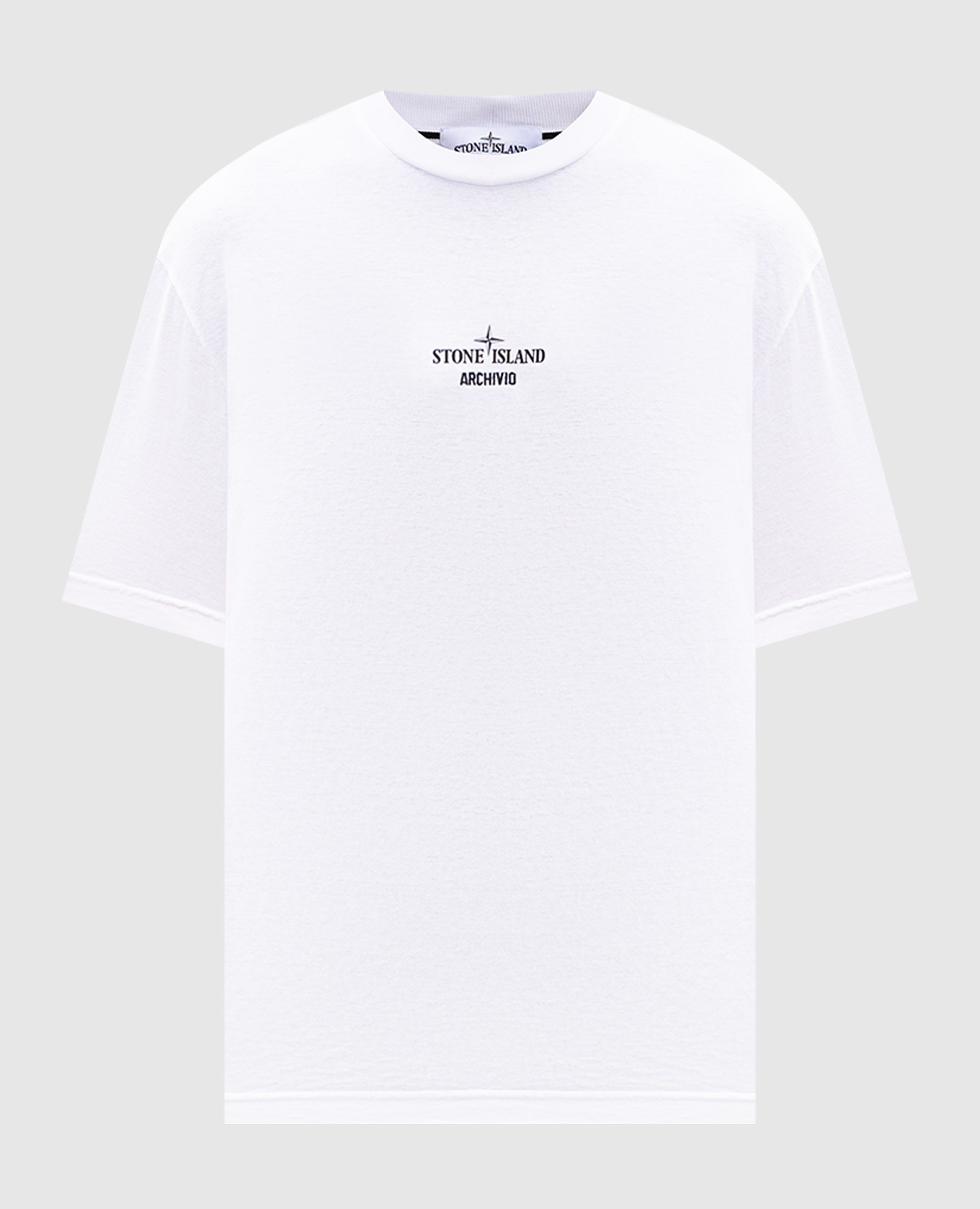 White T-shirt with print Stone Island