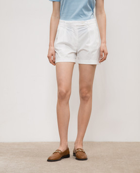 Enrico Mandelli White shorts with lapels DSHORT539I