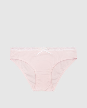Story Loris Children's pink ribbed panties with lace 35367