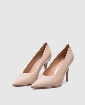 Gianvito Rossi Beige leather glossy shoes G2227785RIC