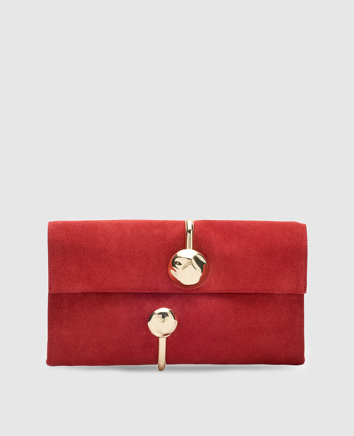 

Red suede clutch Simkhai
