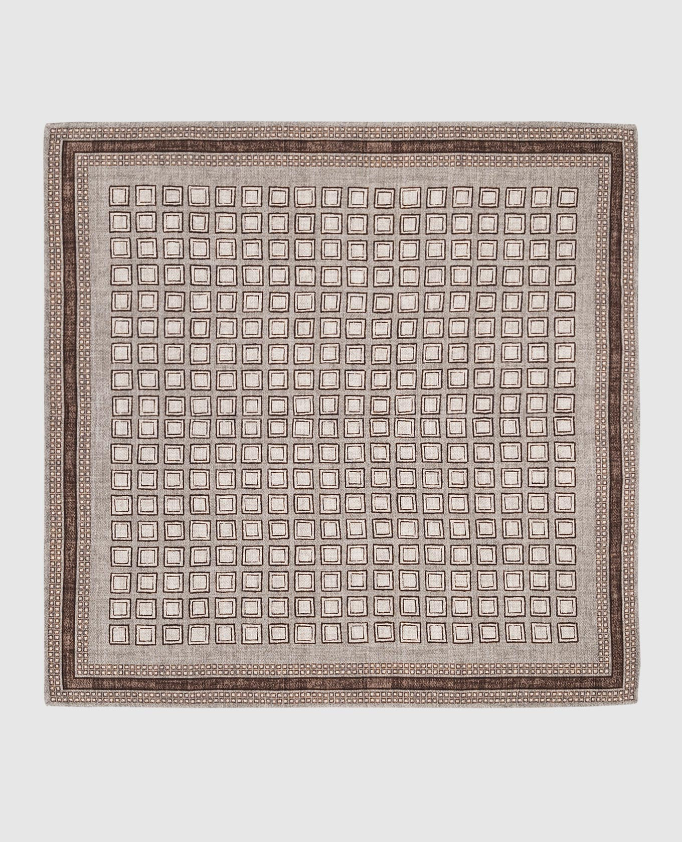 

Gray patterned silk scarf Brunello Cucinelli, Grey