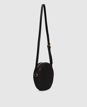Balmain Children's black cross-body bag with a pattern BX0A88B0092