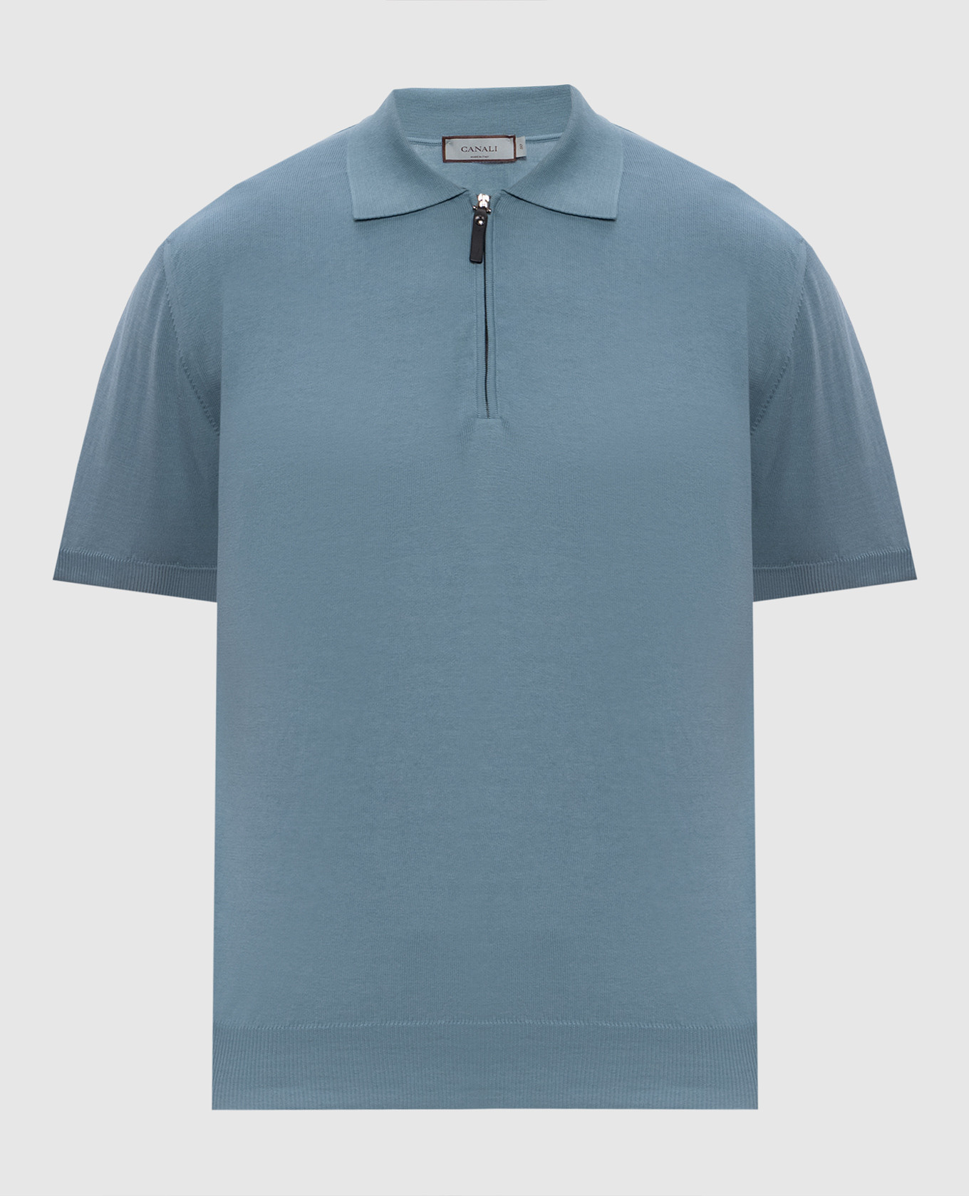 

Green zip-up polo shirt Canali