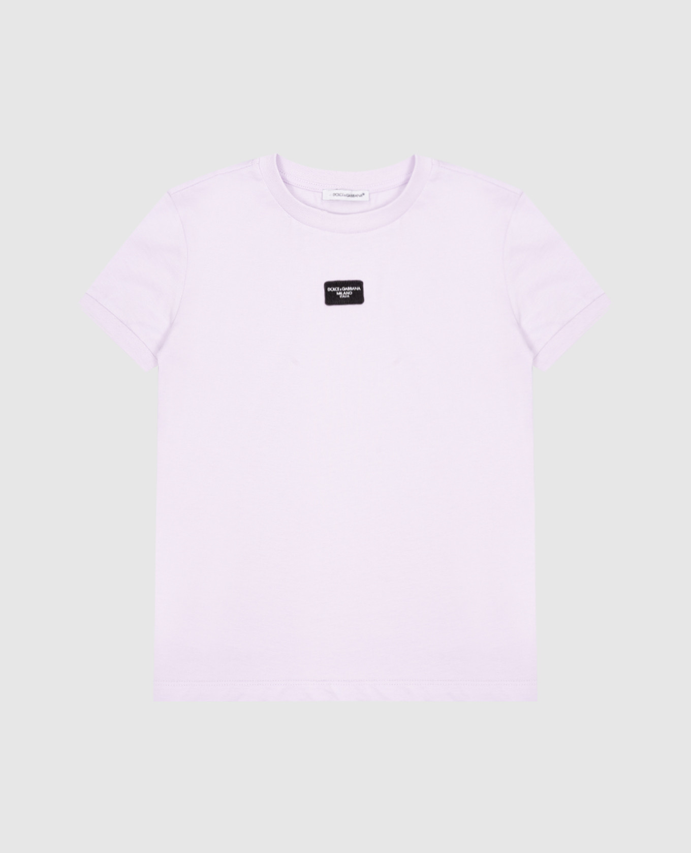 

Children's purple t-shirt with logo patch Dolce&Gabbana, Violet