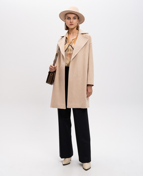 Heresis Beige coat made of wool for the smell G7195G400