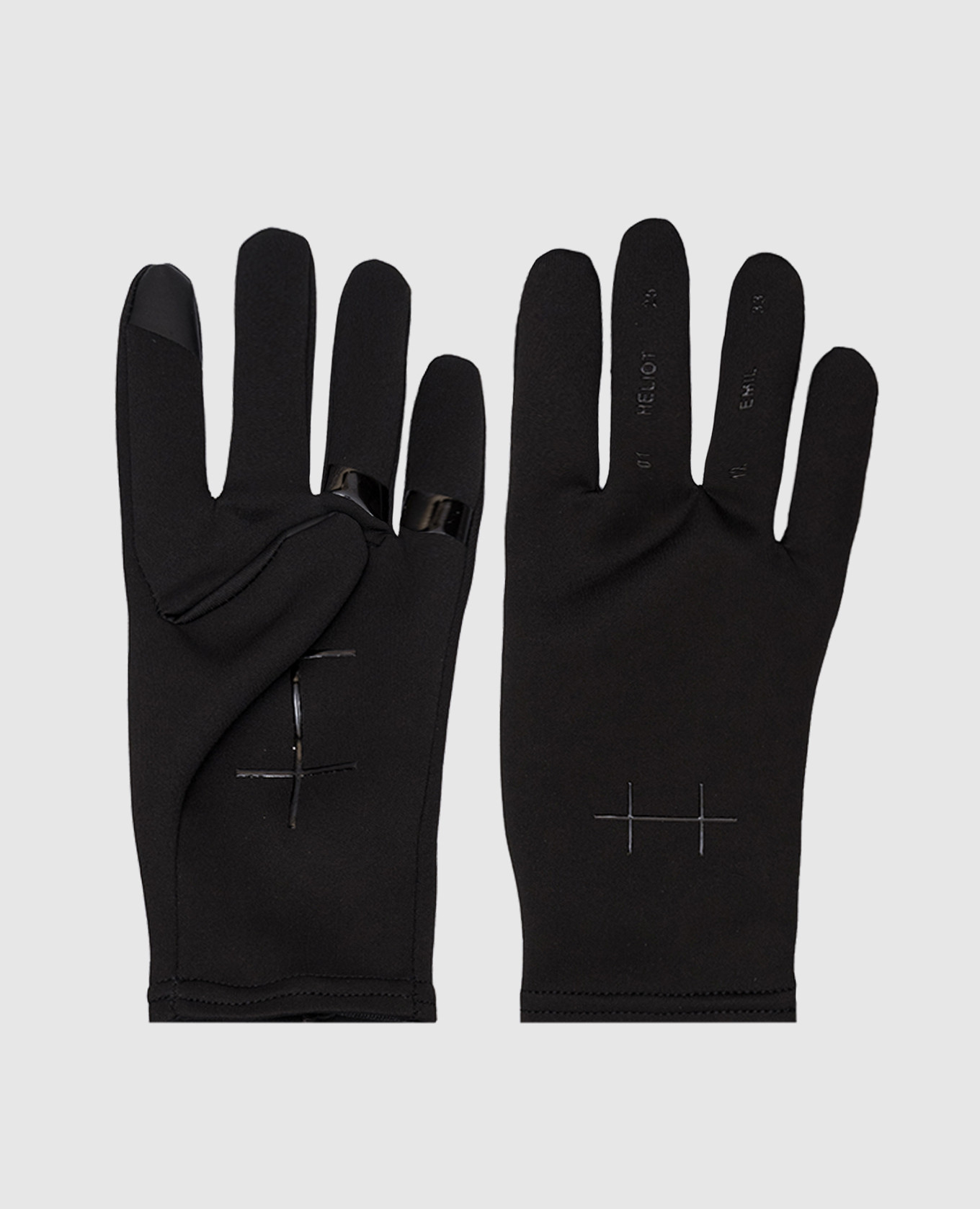 

Black gloves with logo Heliot Emil