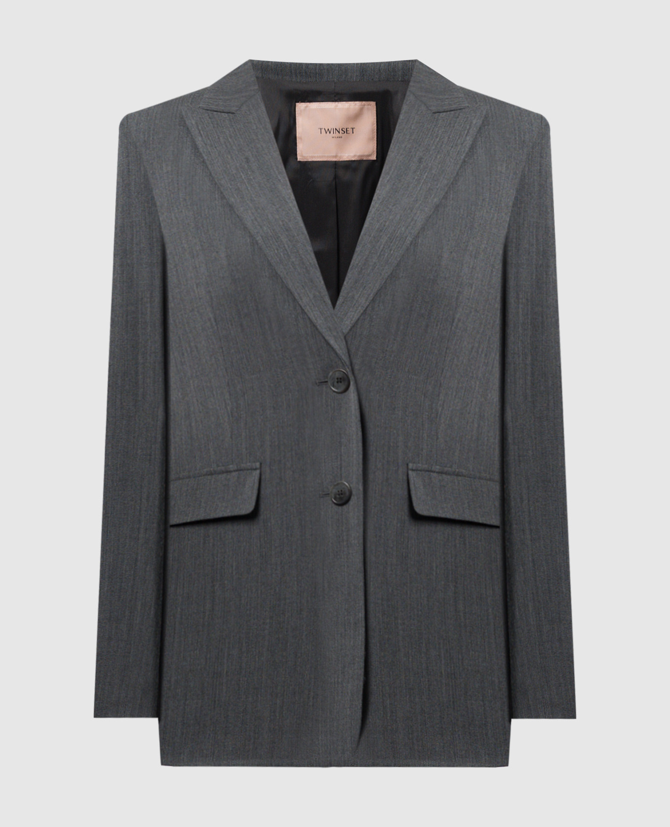 

Gray jacket with wool Twinset, Grey