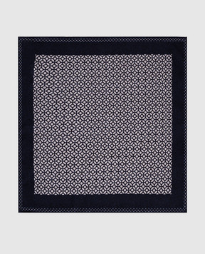 Brunello Cucinelli Blue printed silk pachet scarf MI8790091