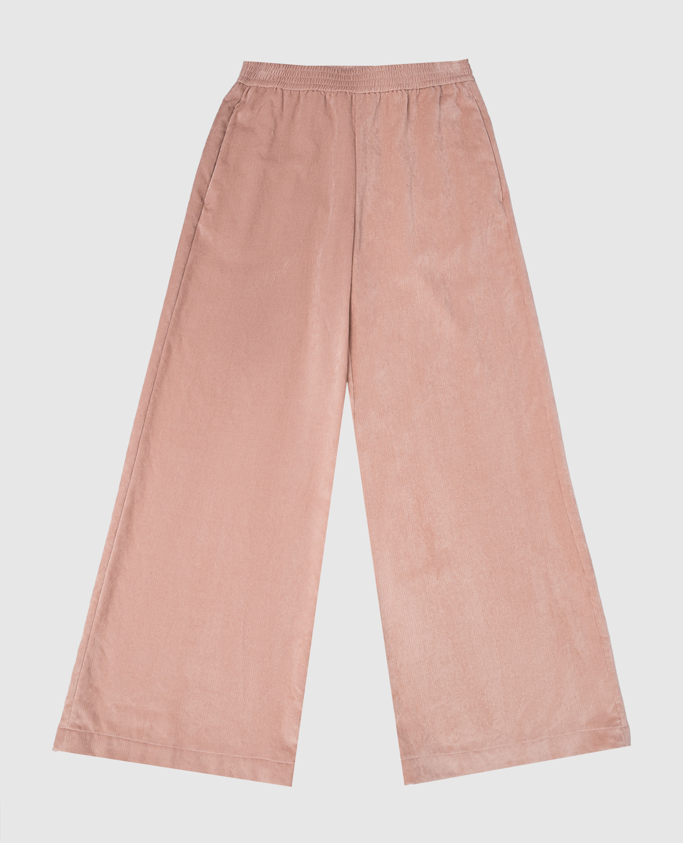 Children&#39;s pink corduroy pants with logo Moncler ENFANT