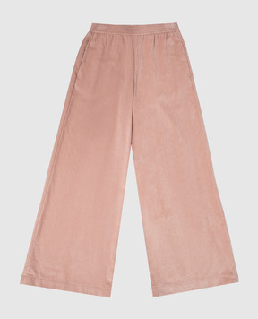 Moncler ENFANT Children's pink corduroy pants with logo 29542A00004598QF1214