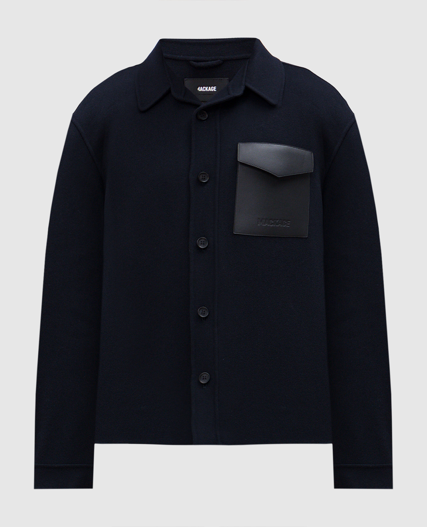 

EMMANUEL blue logo wool jacket Mackage