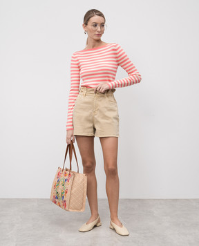 Twinset Pink striped long sleeve top 251TP3471