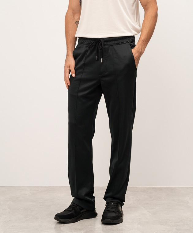 Tom Ford - Pantaloni della tuta neri con incisione del logo