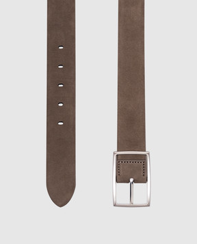 MooRER HOWARD brown nubuck belt HOWARDPN1