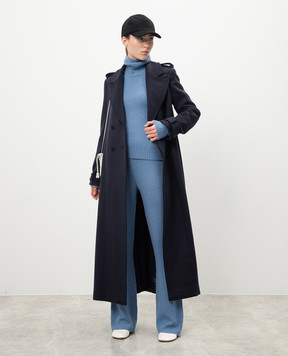Gabriela Hearst Ornston blue cashmere flared pants 1249749A090