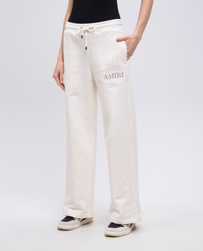 AMIRI Beige sweatpants with logo print AWJYSP1025