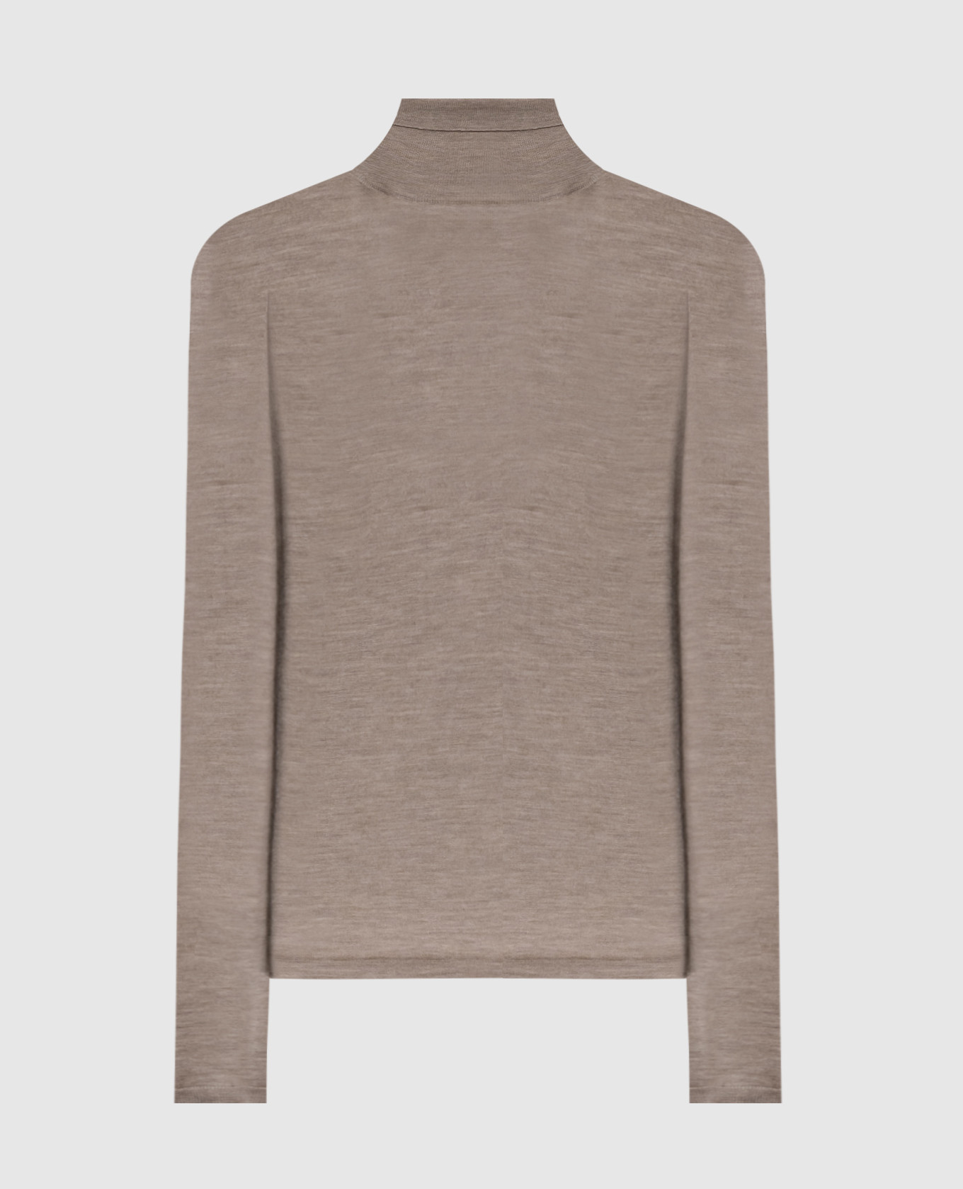 Beige cashmere and silk turtleneck Brunello Cucinelli