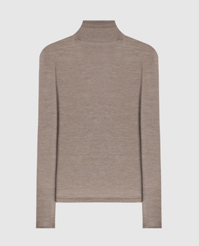 Brunello Cucinelli Beige cashmere and silk turtleneck M13800063P