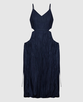 Juun.j Blue dress with a reaper effect JW4671W50R