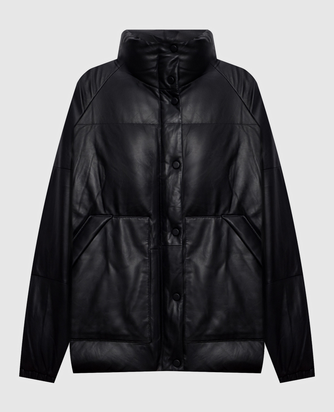 

Black leather down jacket Yves Salomon Army