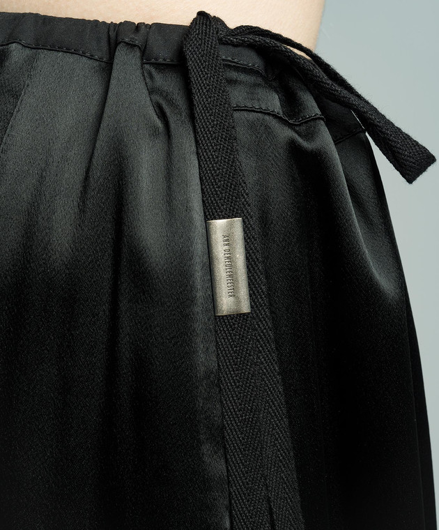 Ann Demeulemeester - Black Sita maxi skirt with metallic