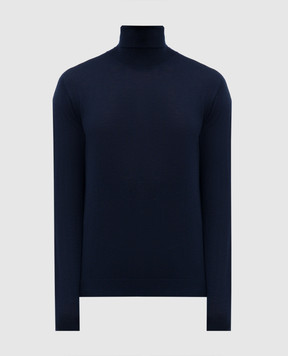 Canali Blue wool golf MK02353C1126