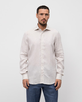 Enrico Mandelli Beige linen shirt TAILOR5701