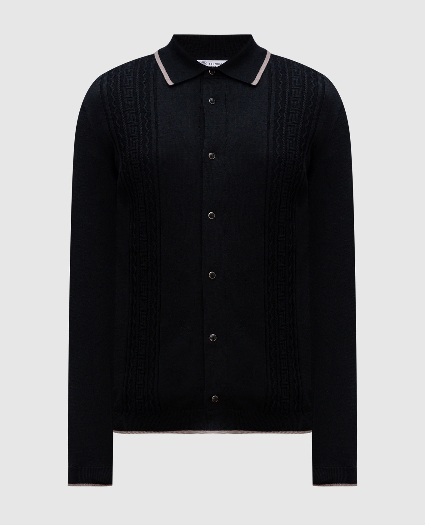 

Black shirt-style cardigan Brunello Cucinelli