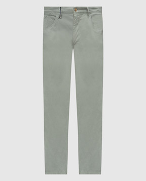 Florentino Green pants with logo patch 124573413728