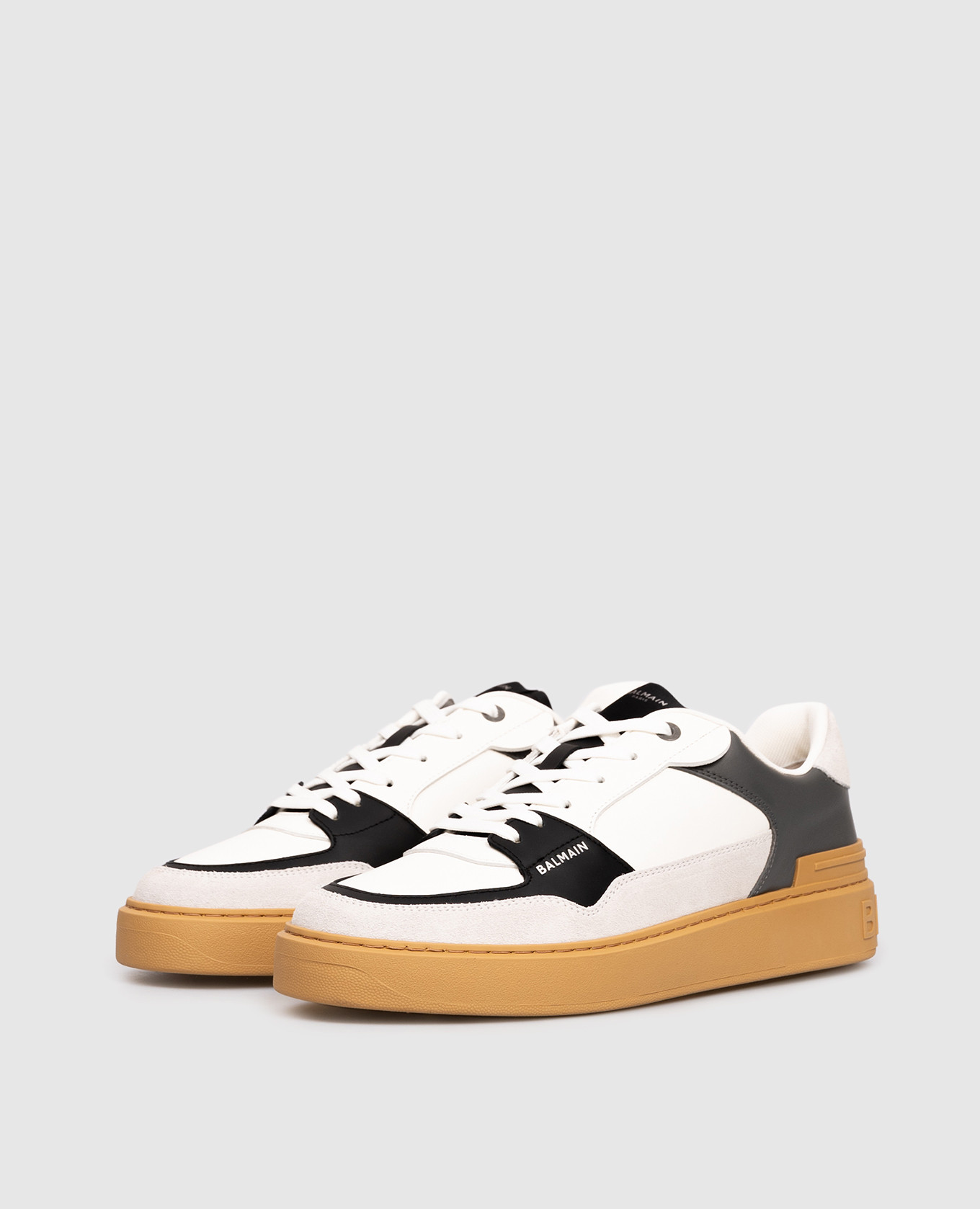 

B-Court Flip Leather Sneakers Balmain, White