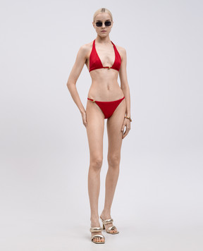 Versace Red swimsuit panties with branded stud 10181281A12917
