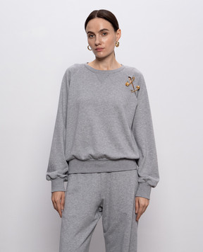 Versace Grey melange cashmere sweatshirt 10204601A14817