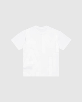 Balmain Children's white t-shirt with logo print BU8P61Z1751410