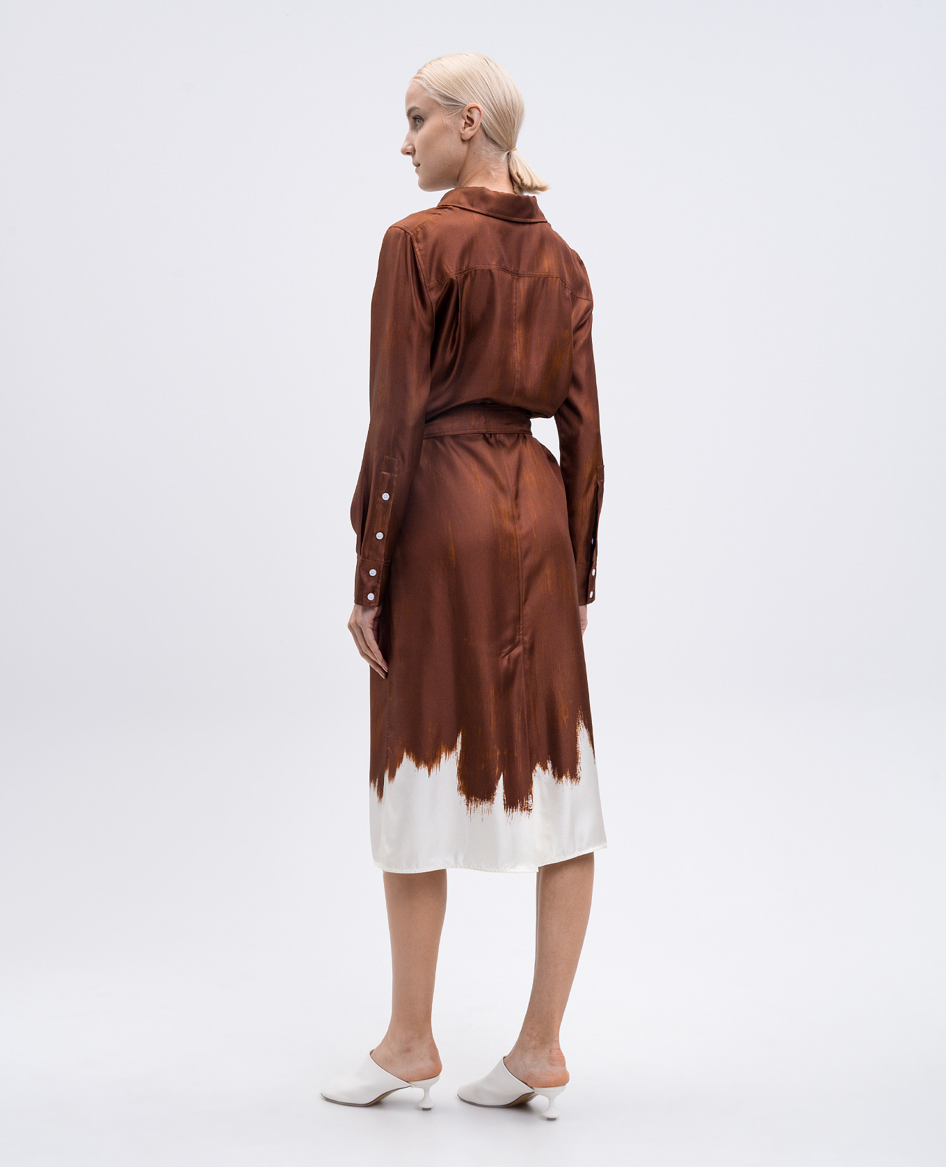

Amaya brown silk shirt dress PROENZA SCHOULER