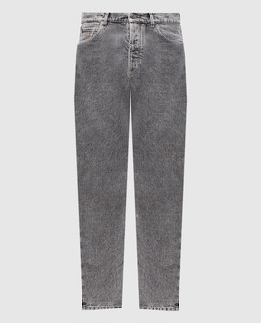Brunello Cucinelli Grey jeans with logo patch M234PO1090