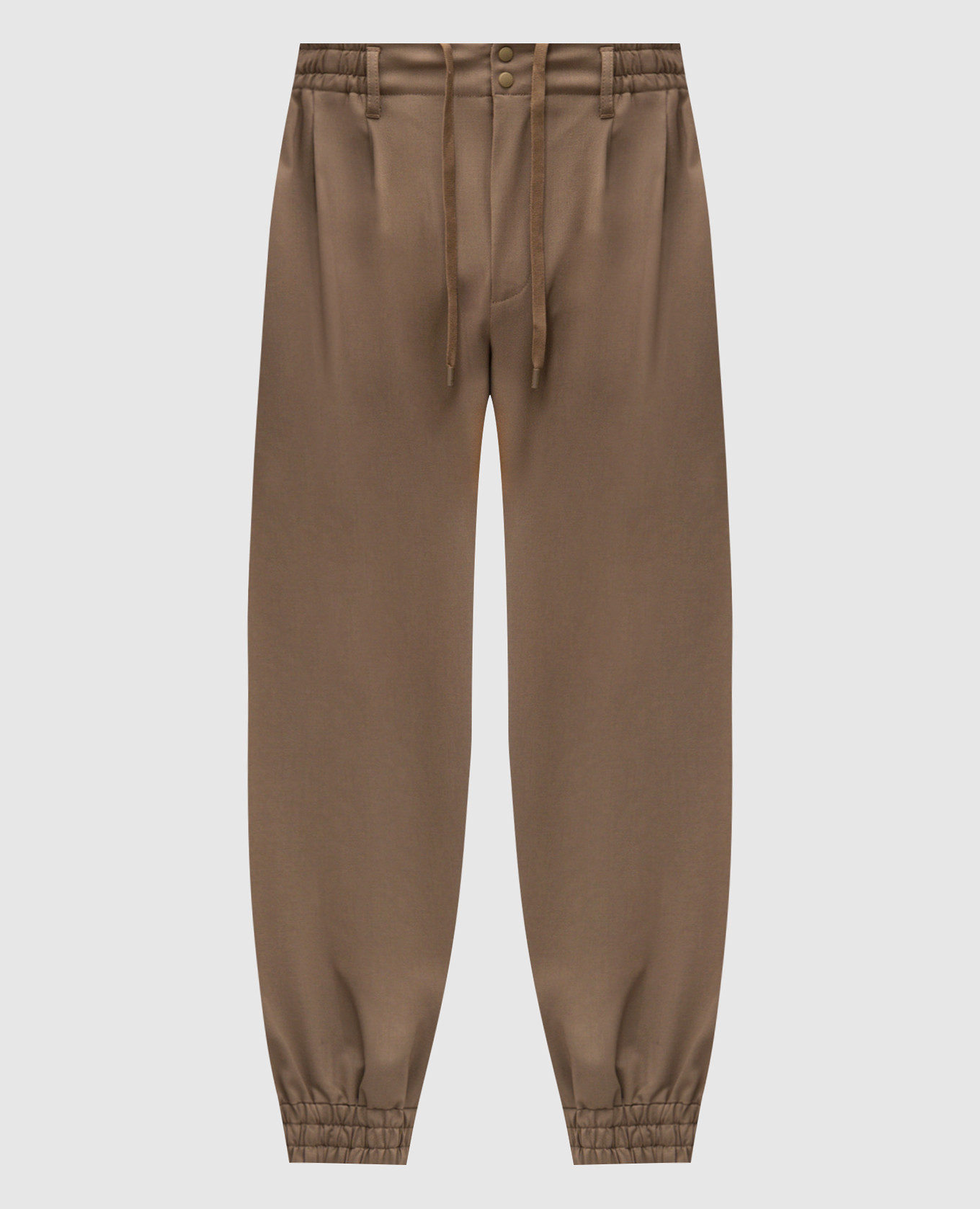 Khaki wool joggers Dolce&Gabbana