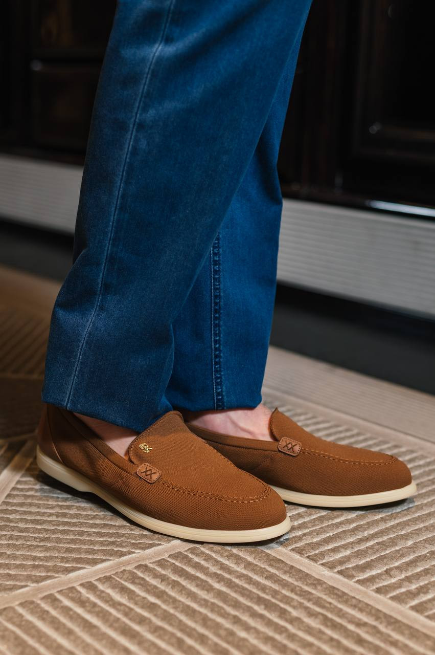 

Brown loafers with monogram logo Stefano Ricci